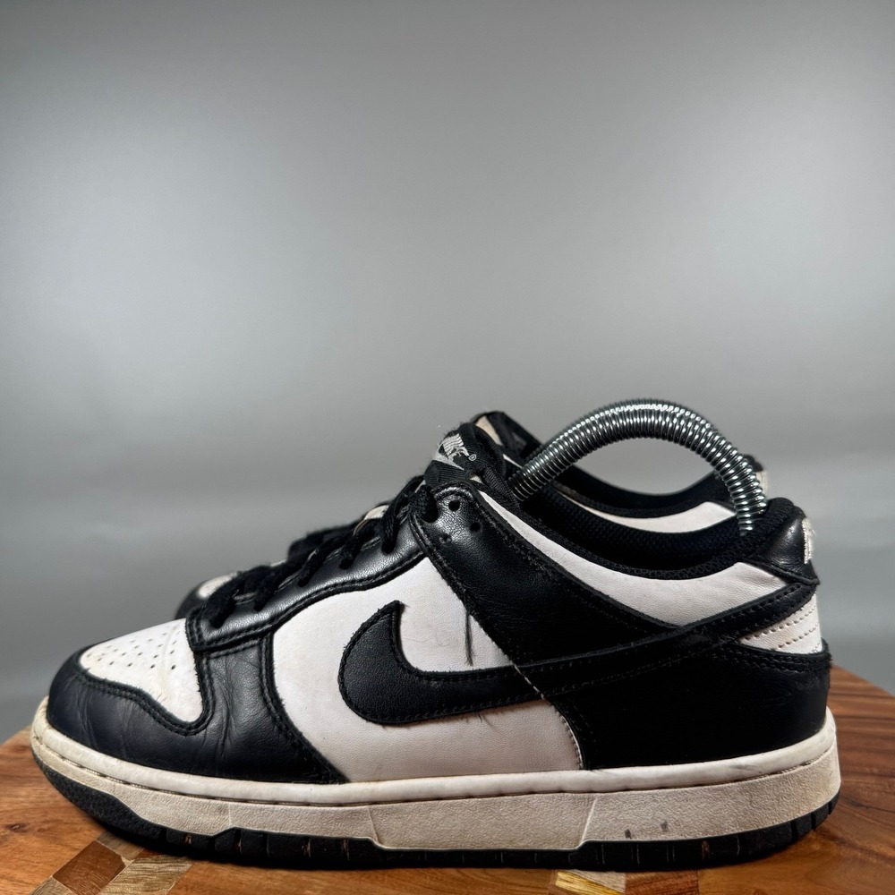 Nike Dunk Low Panda Black White Sneakers CW1590-100 Womens 7.5 Kids 6Y - Picture 3 of 8